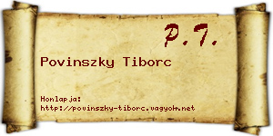Povinszky Tiborc névjegykártya